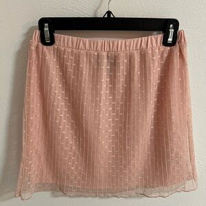 Pink Textured Mini Skirt MEDIUM